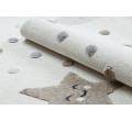 Detský koberec YOYO EY78 biely / béžový - mraky, dúha, kvapky 