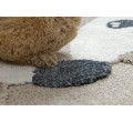 Detský koberec YOYO EY80 kruh biely / béžový, líška 