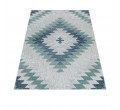 Šňůrkový koberec Bahama 3D geometrický, šedý / krémový