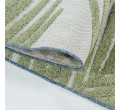 Šnúrkový koberec Bahama 3D listy, zelený 