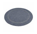 Šňůrkový koberec Relax ramka modrý, kruh