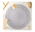 Šnúrkový koberec Relax ramka strieborný, kruh
