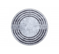 Koberec MIRO 51231.806 línie, sivý / čierny kruh