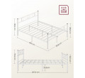 Kovová manželská postel 160 cm RMB065W01