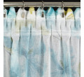 Hotová záclona SOFIA biela / modrá - na páske