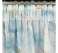 Hotová záclona SOFIA bílá / modrá - na pásce
