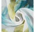 Hotová záclona SOFIA biela / modrá - na páske