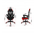 Herní židle Combat - 3.0 červená