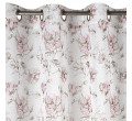 Hotová záclona AMBER bílá / růžová - na průchodkách