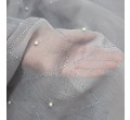 Hotová záclona PERLA bílo-stříbrná - na průchodkách