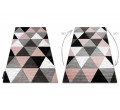 Koberec ALTER Rino Trojúhelníky růžový