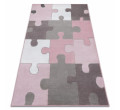 Koberec BCF ANNA Puzzle 3106 růžový