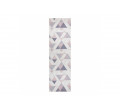 Koberec / běhoun šňůrkový SIZAL SION Geometrický, Trojúhelníky 3006 ploské tkaní bílý / růžový