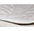 Koberec / běhoun šňůrkový SIZAL SION Listí Palmy, tropický 2837 ploské tkaní bílý / růžový