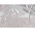 Koberec / běhoun šňůrkový SIZAL SION Listí Palmy, tropický 2837 ploské tkaní bílý / růžový