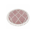 Koberec BERBER TROIK A0010 kruh ružový / biely Fredzle berber marokánsky