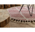 Koberec BERBER TROIK A0010 kruh ružový / biely Fredzle berber marokánsky