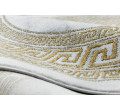 Koberec EMERALD exkluzivní 1011 kruh glamour, medúza řecký ramka krémový / zlatý