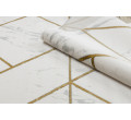 Koberec EMERALD exkluzivní 1012 glamour, styl geometrický, marmur krém/zlatý