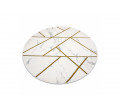 Koberec EMERALD exkluzívny 1012 kruh - glamour, marmur, geometrický krémový/zlatý