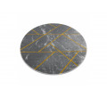 Koberec EMERALD exkluzivní 1012 kruh - glamour, marmur, geometrický šedý/zlatý