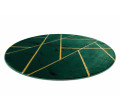 Koberec EMERALD exkluzívny 1012 kruh - glamour, marmur, geometrický zelený/zlatý