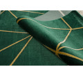 Koberec EMERALD exkluzívny 1013 glamour, styl geometrický fľaškovo zelený / zlatý