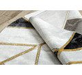 Koberec EMERALD exkluzivní 1015 kruh - glamour, marmur, geometrický černý/zlatý