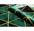 Koberec EMERALD exkluzivní 1020 glamour, styl marmur, trojúhelníky lahvově zelený/zlatý