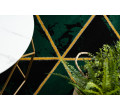 Koberec EMERALD exkluzívny 1020 glamour, styl marmur, trojuholníky fľaškovo zelený / zlatý
