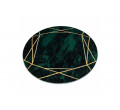 Koberec EMERALD exkluzívny 1022 kruh - glamour, marmur, geometrický zelený/zlatý