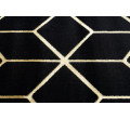 Koberec GLOSS 409C 86 3D kocka glamour - černý, zlatý