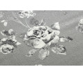 Koberec GNAB 60642653 Květiny růže šedý / bílý