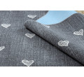 Koberec HEARTS Jeans - šedý