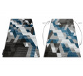 Koberec INTERO TECHNIC 3D Romby Trojúhelníky nebeský