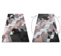 Koberec INTERO TECHNIC 3D Romby Trojuholníky ružový