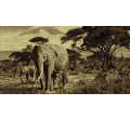 Koberec Makata -Slony, béžový