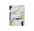 Koberec protiskluzový ANDRE 1097 Abstrakce - bílý / žlutý