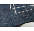 Koberec protiskluzový ANDRE 1170 Listí, geometrický - modrý