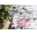 Koberec protišmykový ANDRE 1816D Kvety vintage - biely / červený