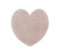 Koberec protišmykový SHAPE 3105 Srdce Shaggy - špinavo ružový plyš