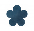 Koberec protišmykový SHAPE 3106 Kvietok Shaggy - modrý plyš