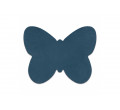 Koberec protiskluzový SHAPE 3150 Motýl Shaggy - modrý plyš