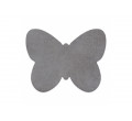 Koberec protišmykový SHAPE 3150 Motýľ Shaggy - sivý plyš