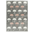 Koberec Shaggy Slim 9998 deštníky šedý