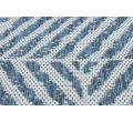Koberec SIZAL COLOR 47176360 Línie, trojuholníky zygzak - béžový / modrý