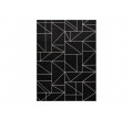 Koberec SIZAL FLOORLUX 20605 geometrický - čierny / strieborný