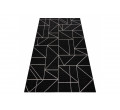 Koberec SIZAL FLOORLUX 20605 geometrický - černý / stříbrný