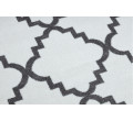 Koberec SKETCH kruh - F343 krém / sivý koniczyna marokánska trellis