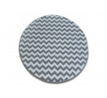 Koberec SKETCH kruh F561 šedě / bílý Zigzag